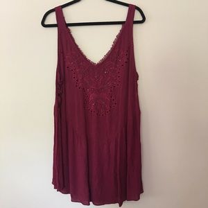 Free People Delphine beaded slip dress s Small